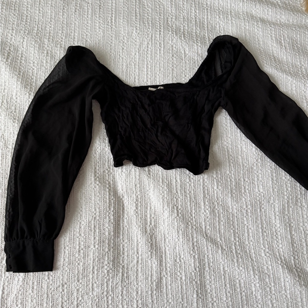 Urban Outfitters Black Crop Top